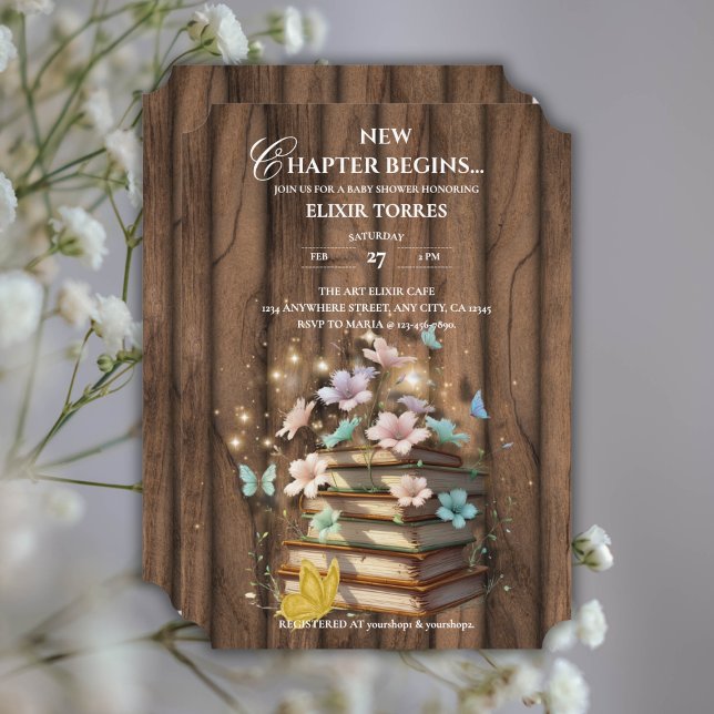 Invitación Baby Shower de libros de cuentos rusos mágicos (Subido por el creador)
