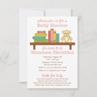 Invitación Baby Shower de libros | Libros para bebés