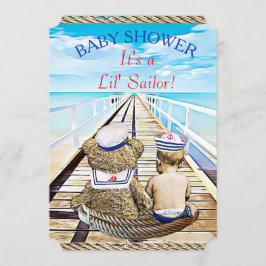 Invitación Baby Shower de Lil' Sailor Boy