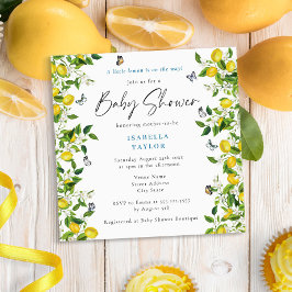 Invitación Baby Shower de limón de verano moderno