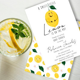 Invitación Baby Shower de limón preñado lindo
