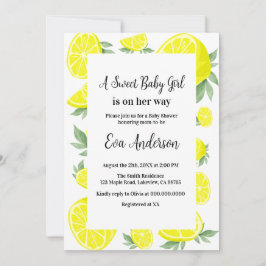 Invitación Baby Shower de limones elegantes