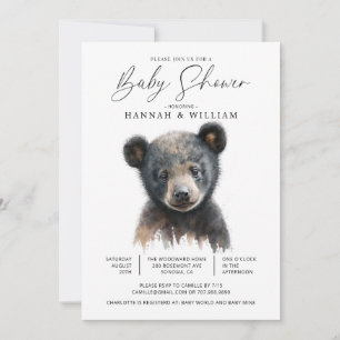 Invitación Baby Shower de Little Bear Cub