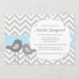 Invitación Baby Shower de Little Bird Chevron