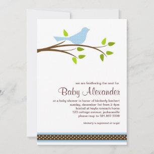 Invitación Baby Shower de Little Blue Bird