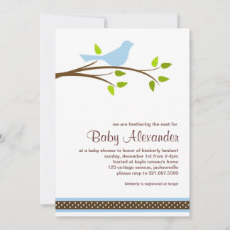 Invitación Baby Shower de Little Blue Bird