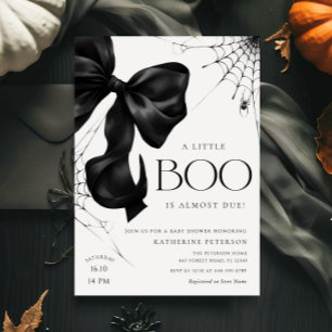 Invitación Baby Shower de Little Boo Black Bow
