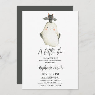 Invitación Baby Shower de Little Boo Ghost Hallowe