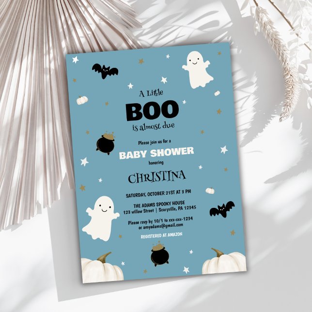 Invitación Baby Shower de Little Boo Ghost Hallowe (Subido por el creador)
