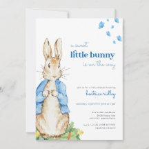 Invitación Baby Shower de Little Bunny Peter Rabbi