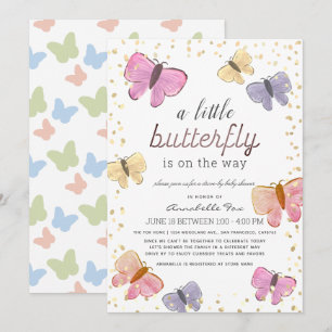 Invitación Baby Shower de Little Butterfly Drive