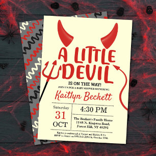 Invitación Baby Shower de Little Devil Halloween