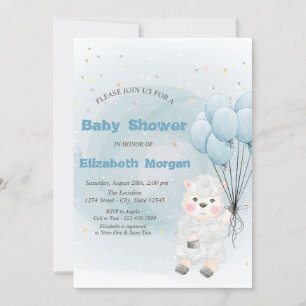 Invitación Baby Shower de Little Lamb Sheep Stars
