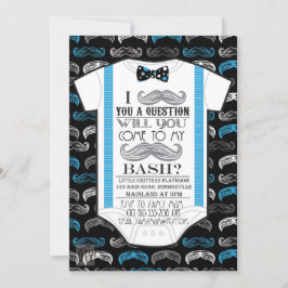 Invitación Baby Shower de Little Man / Mustache Ba