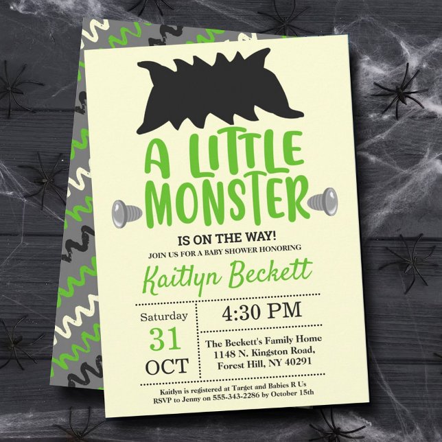Invitación Baby Shower de Little Monster Halloween (Subido por el creador)