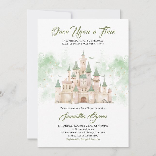 Invitación Baby Shower de Little Prince (Anverso)