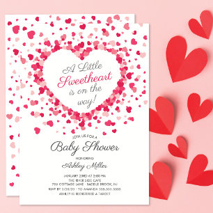 Invitación Baby Shower de Little Squerido Hearts