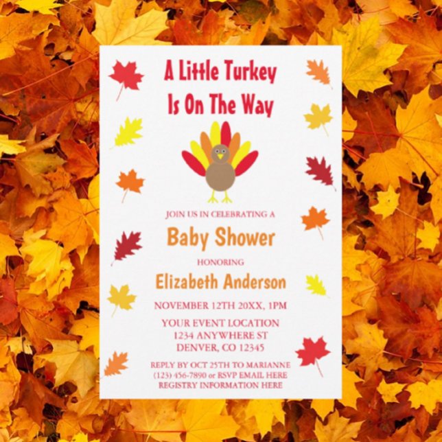 Invitación Baby Shower de Little Turkey (Subido por el creador)