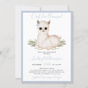Invitación Baby Shower de llamada azul