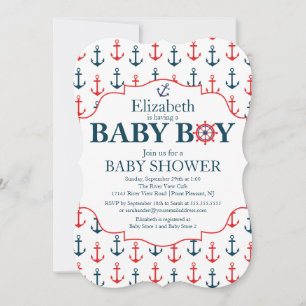 Invitación Baby Shower de los ancestros náuticos lejos de los