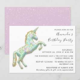 Invitación Baby Shower de los cumpleaños blancos Gold Pink Un