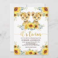 Baby Shower de los gemelos de los leones de giraso