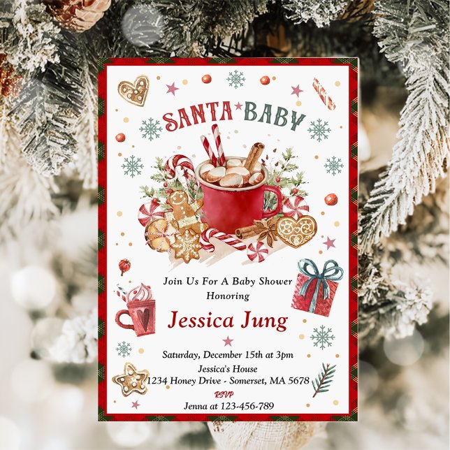 Invitación Baby Shower de los Navidades de cocina de Santa y  (Subido por el creador)