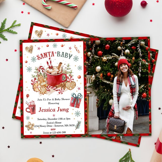 Invitación Baby Shower de los Navidades de cocina de Santa y  (Subido por el creador)