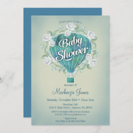 Invitación Baby Shower de los niños con globos aer