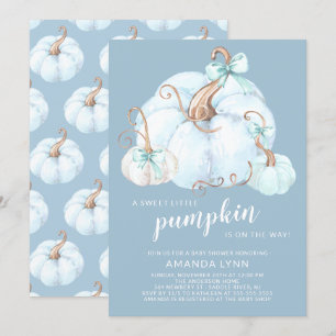 Invitación Baby Shower de los niños pequeños de calabaza dulc
