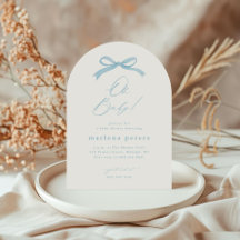 Baby Shower de los niños simples de Blue Bow