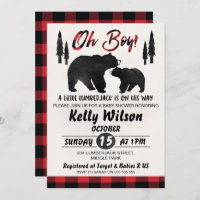 Invitación Baby Shower de los osos de la toma de l