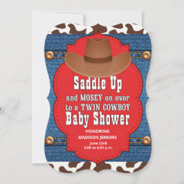 Invitación Baby Shower de los Twins occidentales