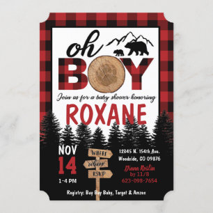Invitación Baby Shower de Lumberjack