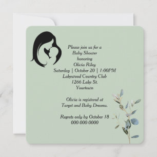Invitación Baby Shower de madre e hijo