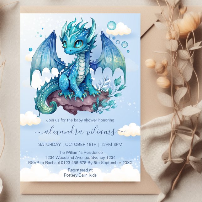 Invitación Baby Shower de Magic Baby Dragon (Subido por el creador)