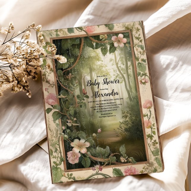Invitación Baby Shower de Magic Floral Forest (Subido por el creador)