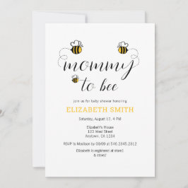 Invitación Baby Shower De Mamá A Abeja Miel