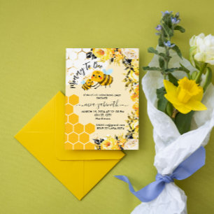 Invitación Baby Shower de mami to bee honeycomb