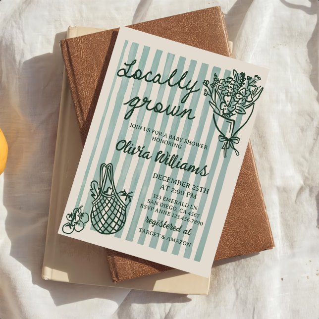 Invitación Baby Shower de mano cultivada localmente (Subido por el creador)