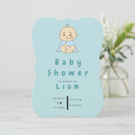 Invitación Baby Shower de manos cortas