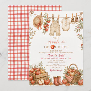 Invitación Baby Shower de Manzana de Otoño