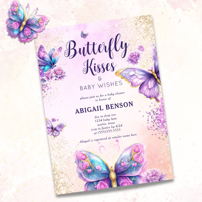 Invitación Baby Shower de mariposa (Subido por el creador)