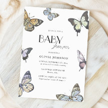 Baby Shower de Mariposa al Acuarela