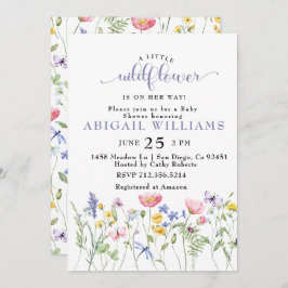 Invitación Baby Shower de mariposa de Boho Wildflower