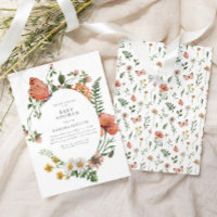 Baby Shower de mariposa de flores silvestres bohem