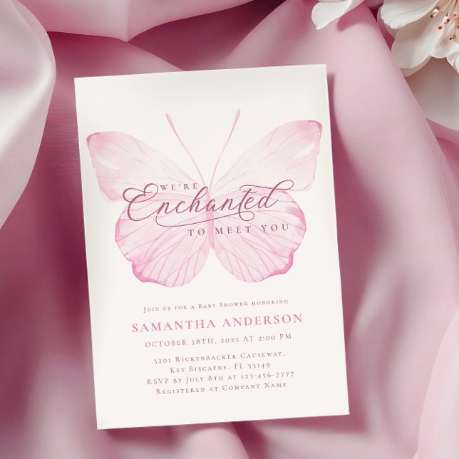 Invitación Baby Shower de mariposa encantada (Subido por el creador)