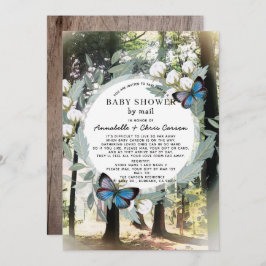 Invitación Baby Shower de mariposa forestal encantada por cor