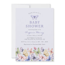 Baby Shower de mariposa morada