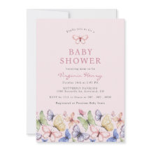 Baby Shower de mariposa rosa